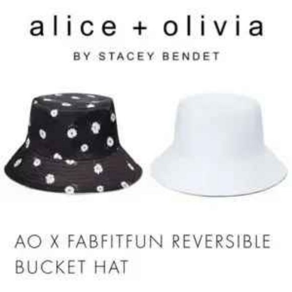 Alice + Olivia Reversible Daisy Print Bucket Hat - Picture 4 of 5